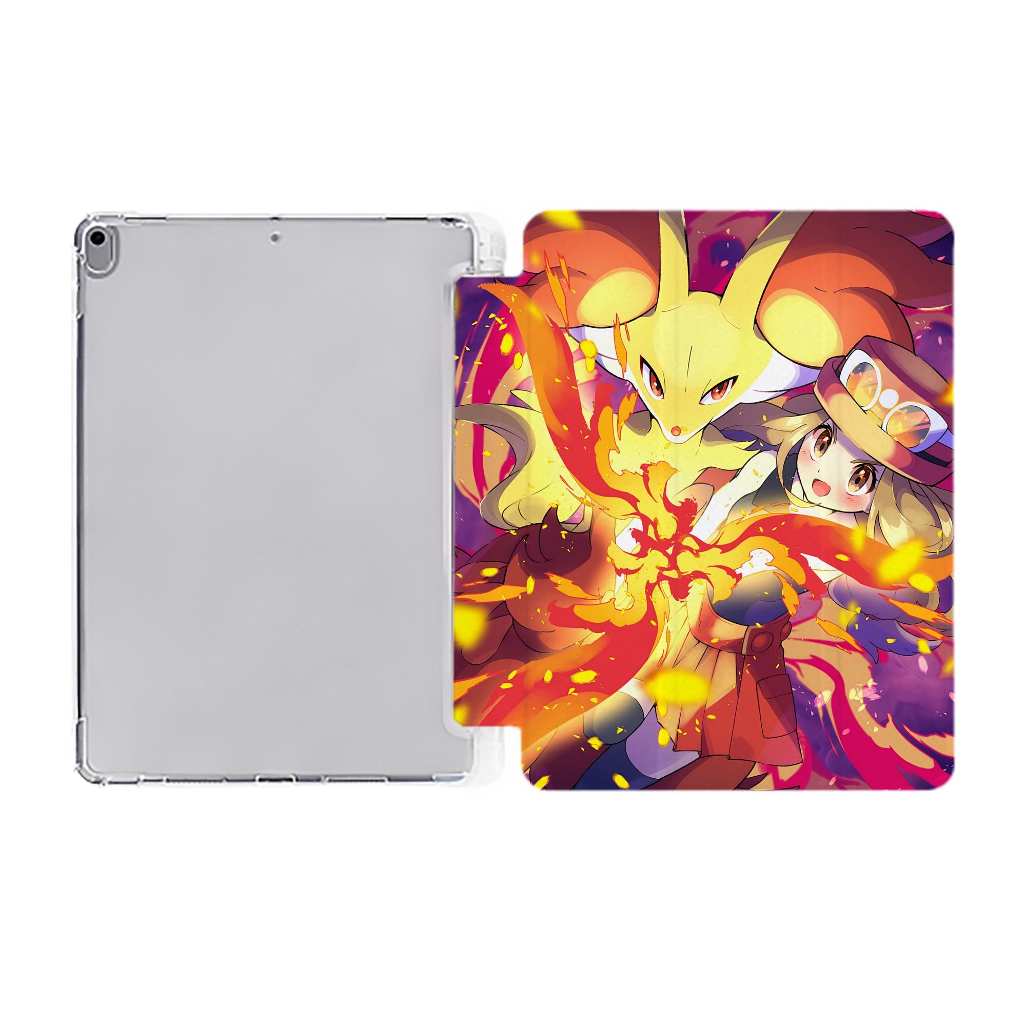 （画像用） ポケットモンスター Pokémon IPad ケース ペン収納付き 三つ折りスタンド PUレザー×シリコン 対応機種9.5/10.5/10.9インチ